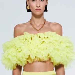 2023 Selezza Noelle Tulle Top in WHITE